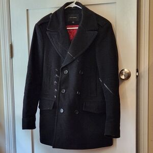 Men's Black Peacoat